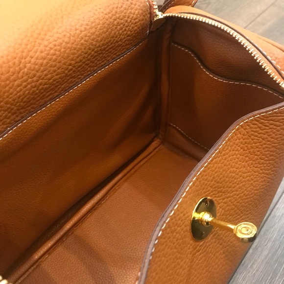 $Flaw Brown Genuine Leather Denver Handbag$ - Picture 3 of 10